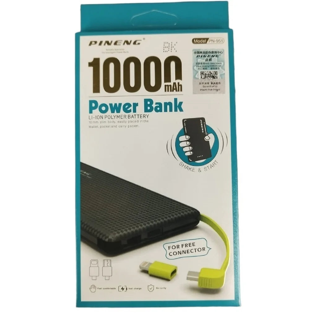 Power Bank Slim 10.000mAh - Bateria Portátil com Entrega Rápida
